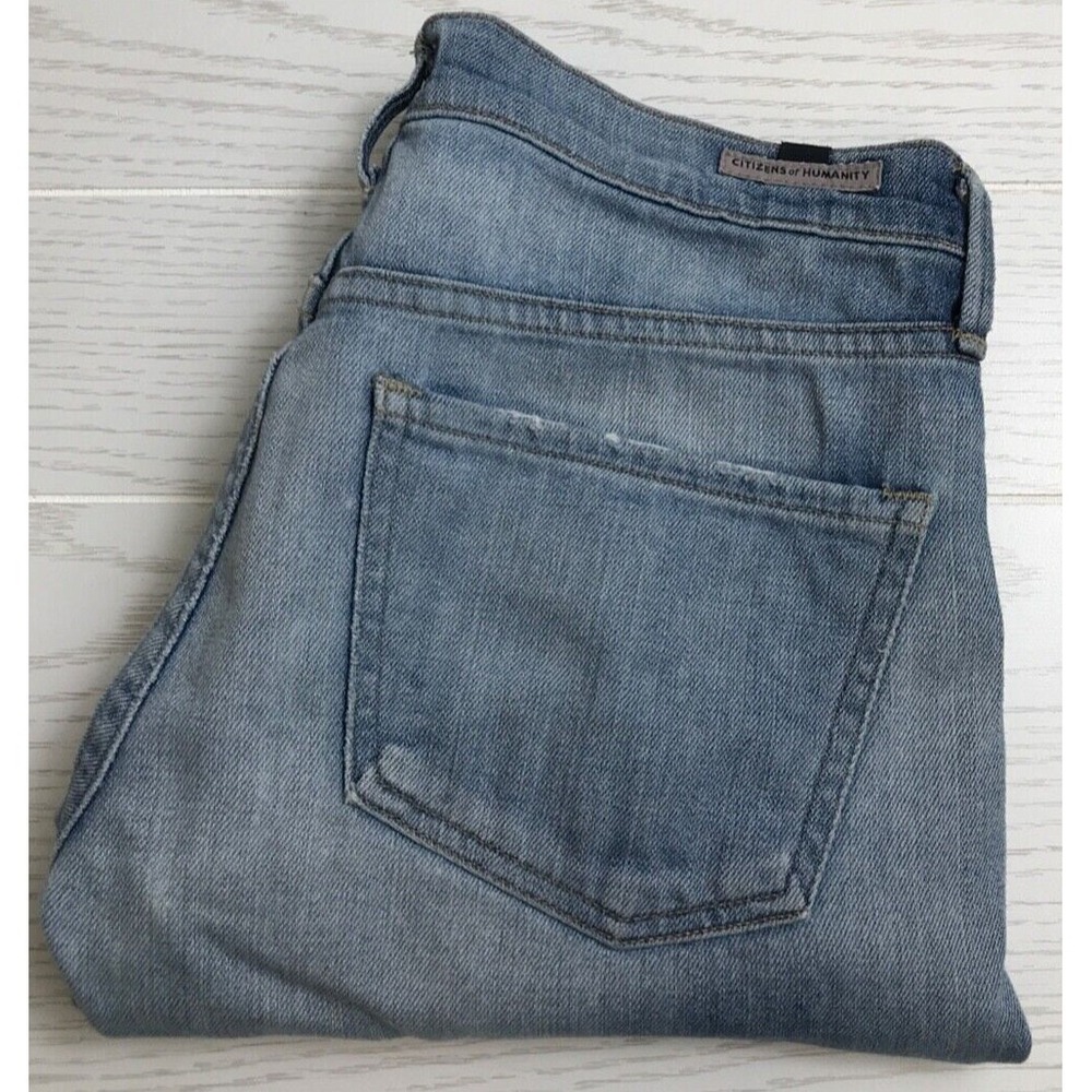 Citizens of Humanity Jeans Womens 27 Blue Whiskered Emerson Boyfriend Stretch - Picture 8 of 13